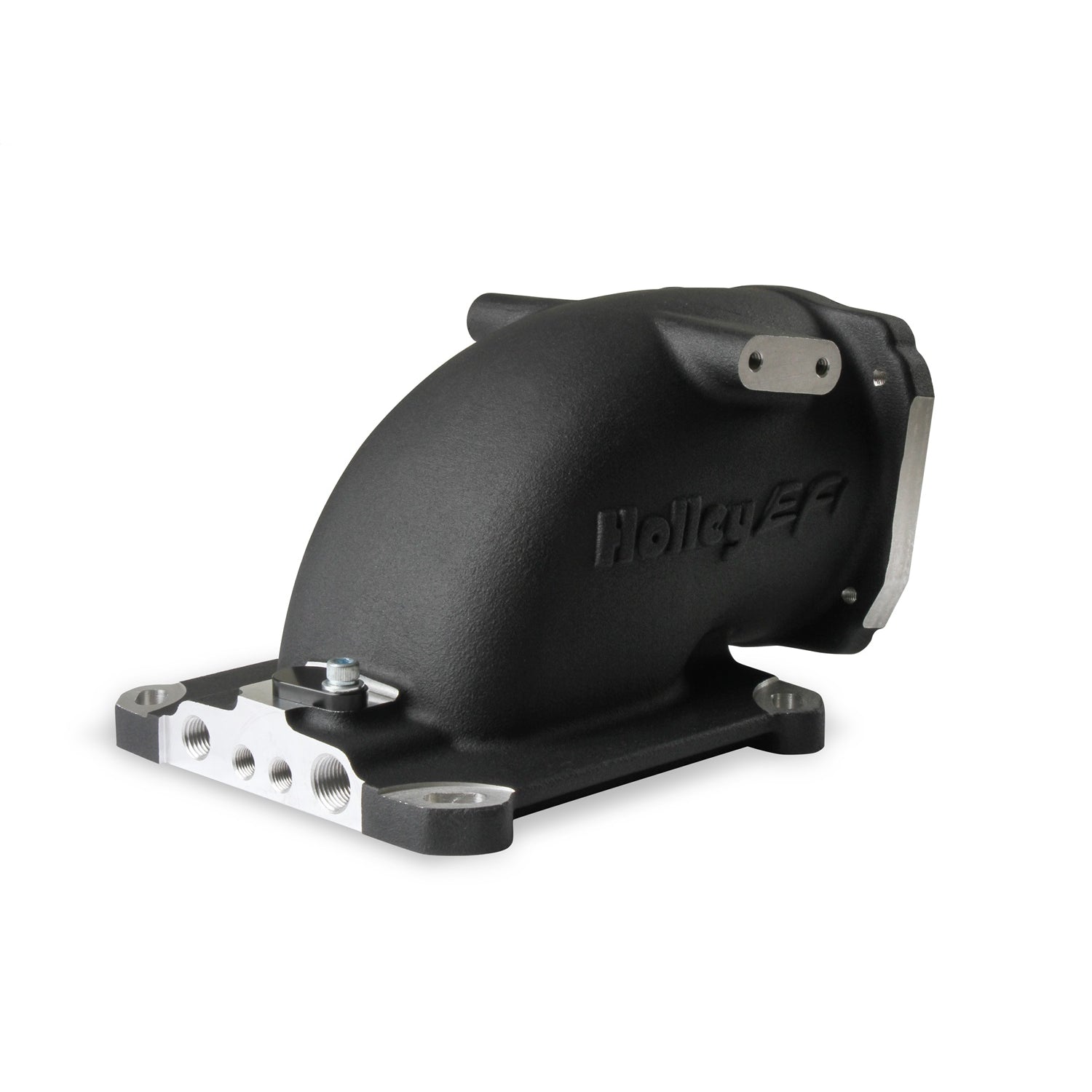 Holley EFI Throttle Body Adapter - Elbow - Aluminum - Black - GM LS-Series to 4150 Mounting Flange