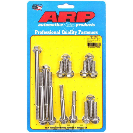 ARP Stainless Steel Timing Cover & Water Pump Bolt Kit - SB Ford 289-302 - Hex