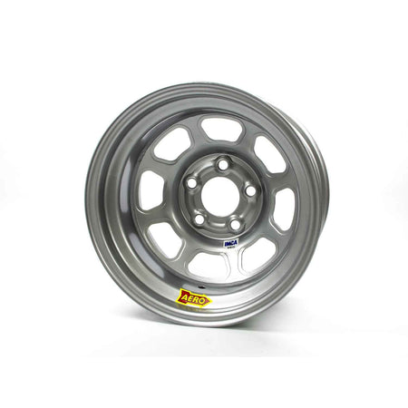 Aero 52 Series IMCA Rolled Wheel - Silver - 15" x 8" - 5 x 5" - 2" BS - 19 lbs. - Left Rear