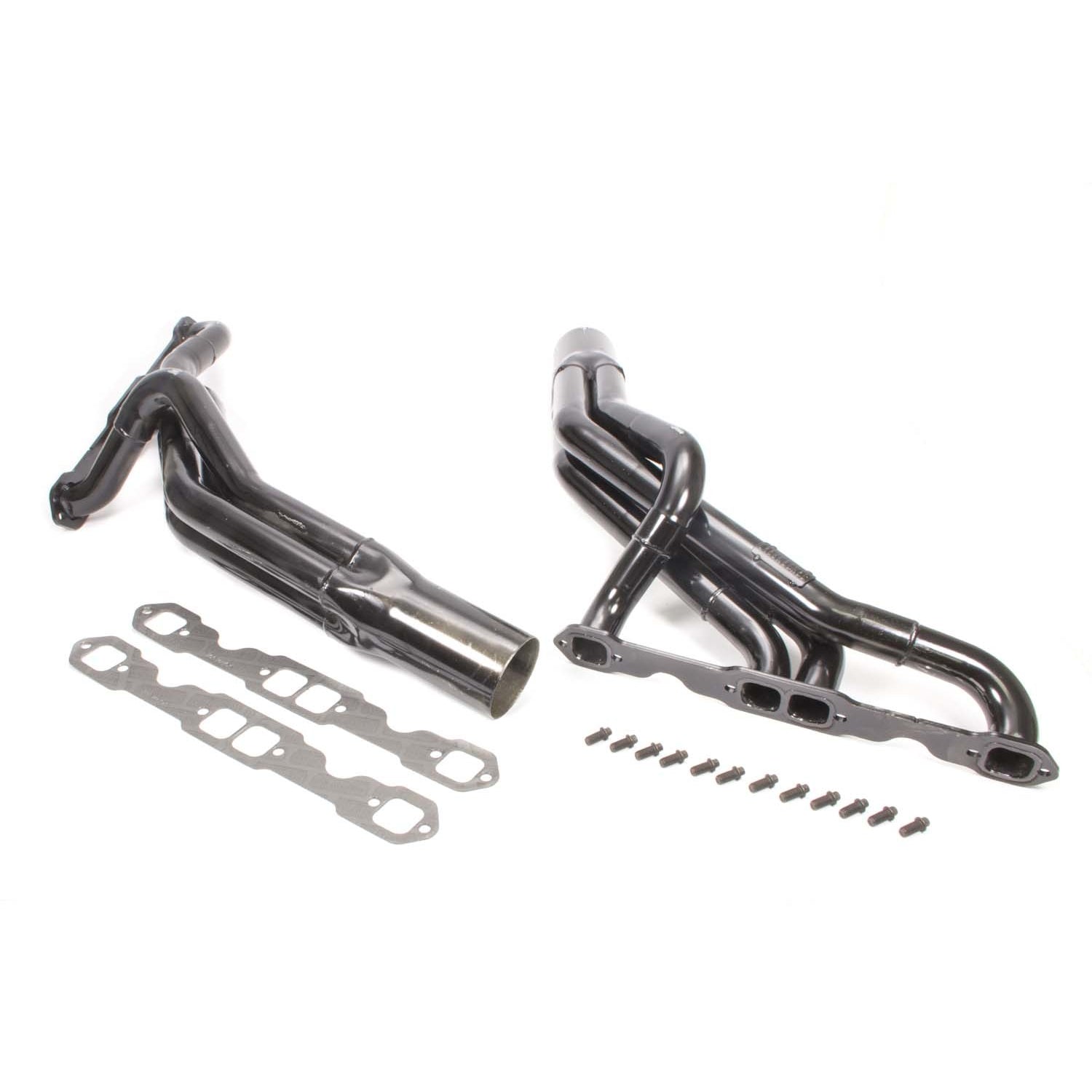 Schoenfeld Stock Clip Street Stock Headers - SB Chevy - Standar Port - 1-5/8"-1-3/4" Tubes - 3-1/2" x 8" Collectors