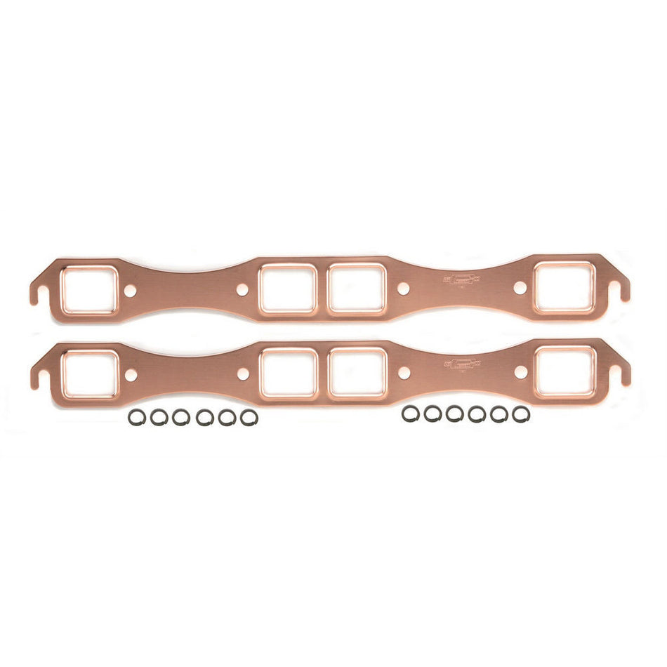 Mr. Gasket Copperseal Exhaust Gasket Set - Port Dimensions: Width: 1.78 in. x Height: 1.48 in.