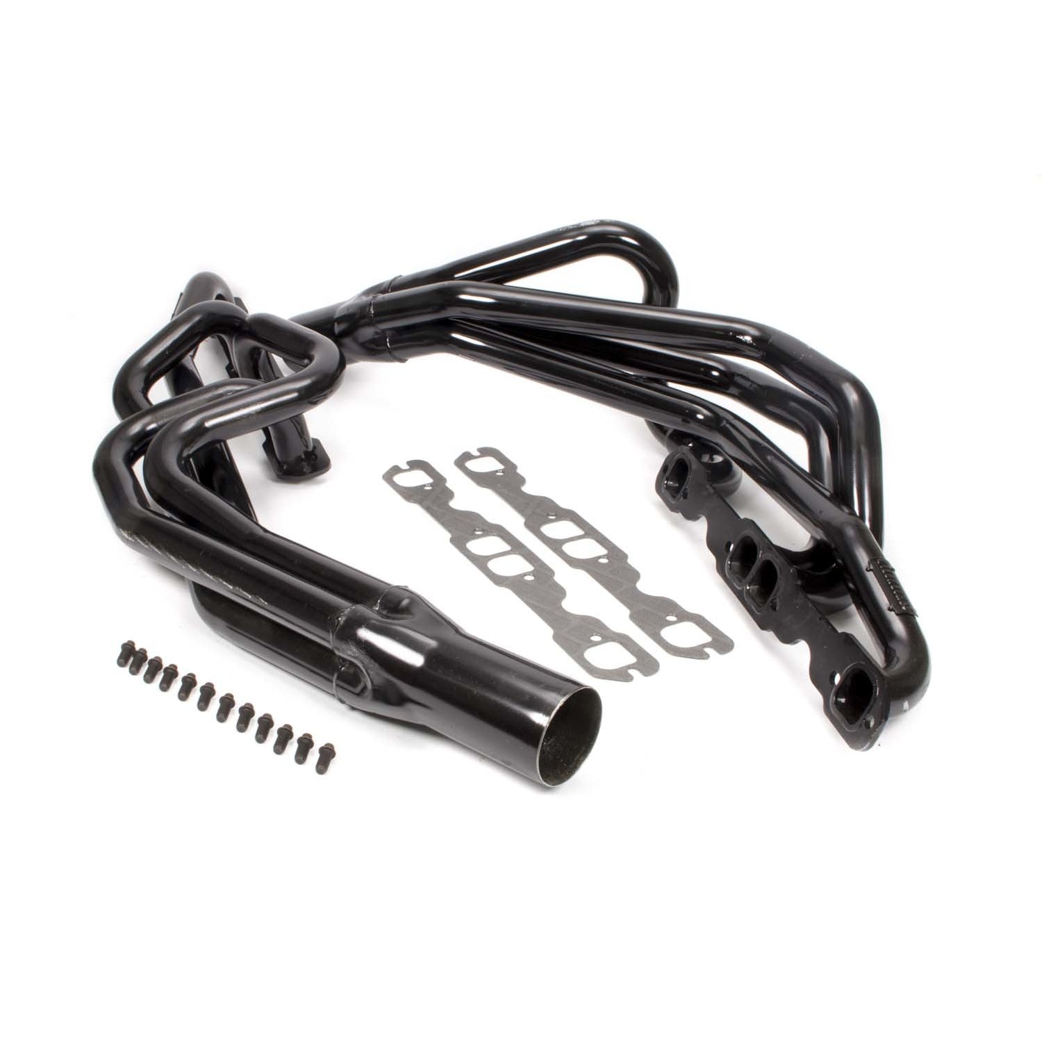 Schoenfeld "H" Style Crate Engine Crossover Headers - SB Chevy - 1-5/8" Tube Diameter - 3" x 8" Collectors