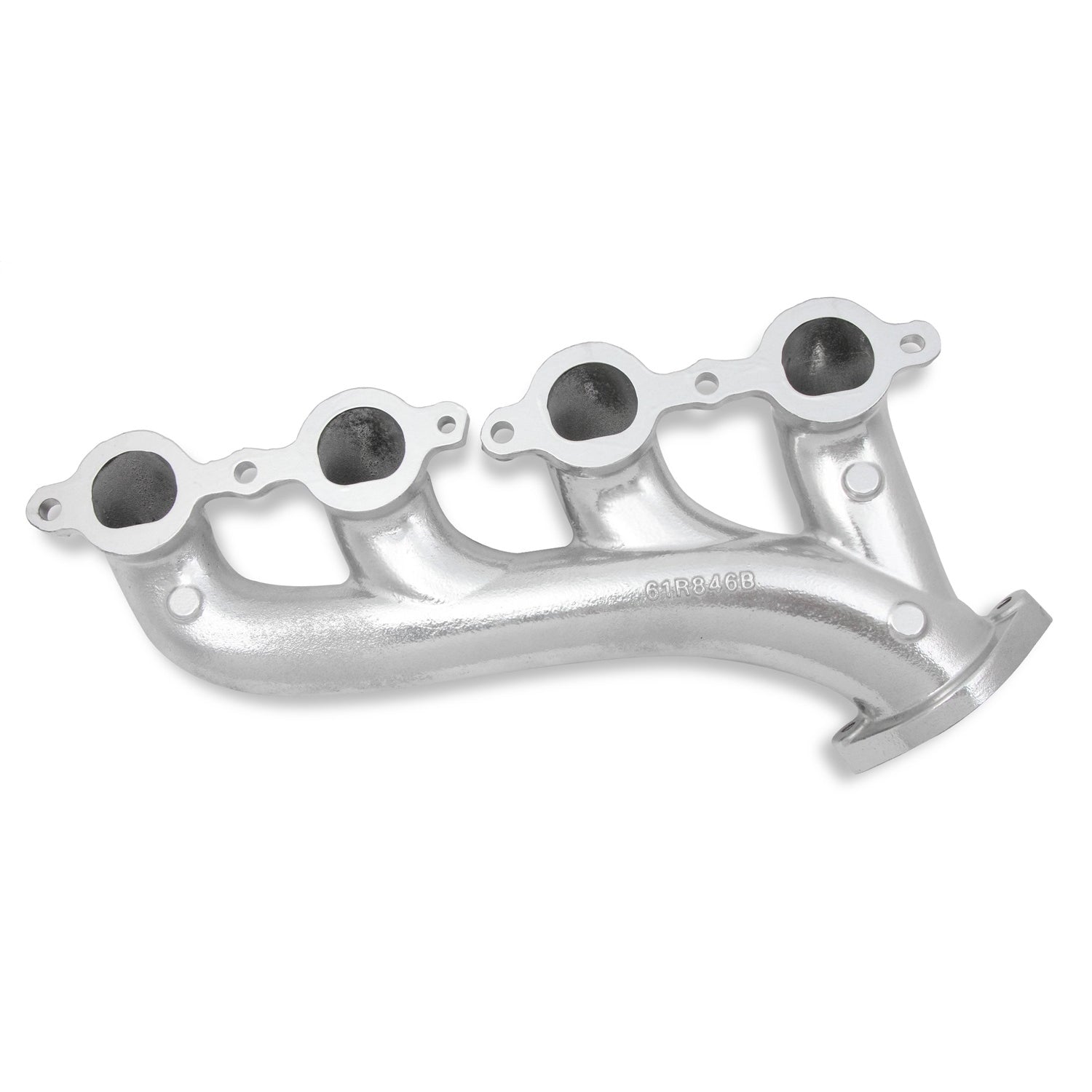 Hooker LS Cast Exhaust Manifold - 2-1/2 in Outlet - Ductile - Silver Ceramic - GM LS-Series - Pair
