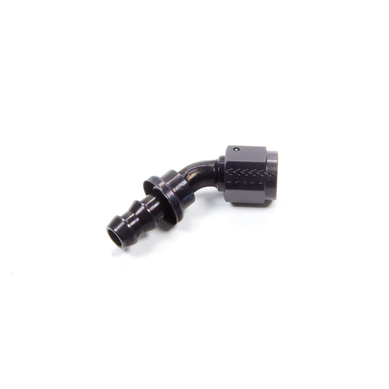 Aeroquip AQP Socketless 45 Degree 6 AN Hose Barb to 6 AN Female Hose End - Black