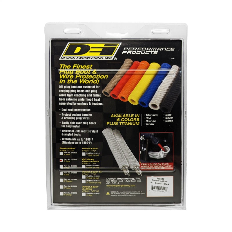 DEI Protect-A-Boot - Black - 6" (8 Pack)
