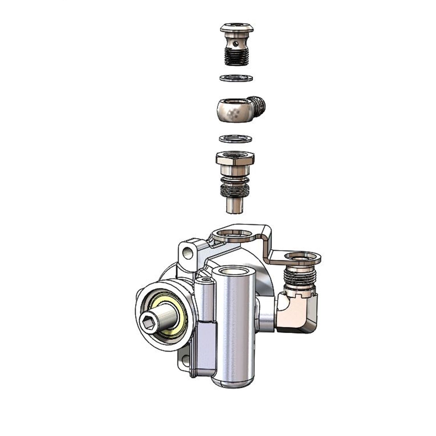 Earl's 10 AN Male Reservoir Straight Adapter - 5/8 in Hose Barb - Flow Valve / Retaining Bracket PS0001ERL