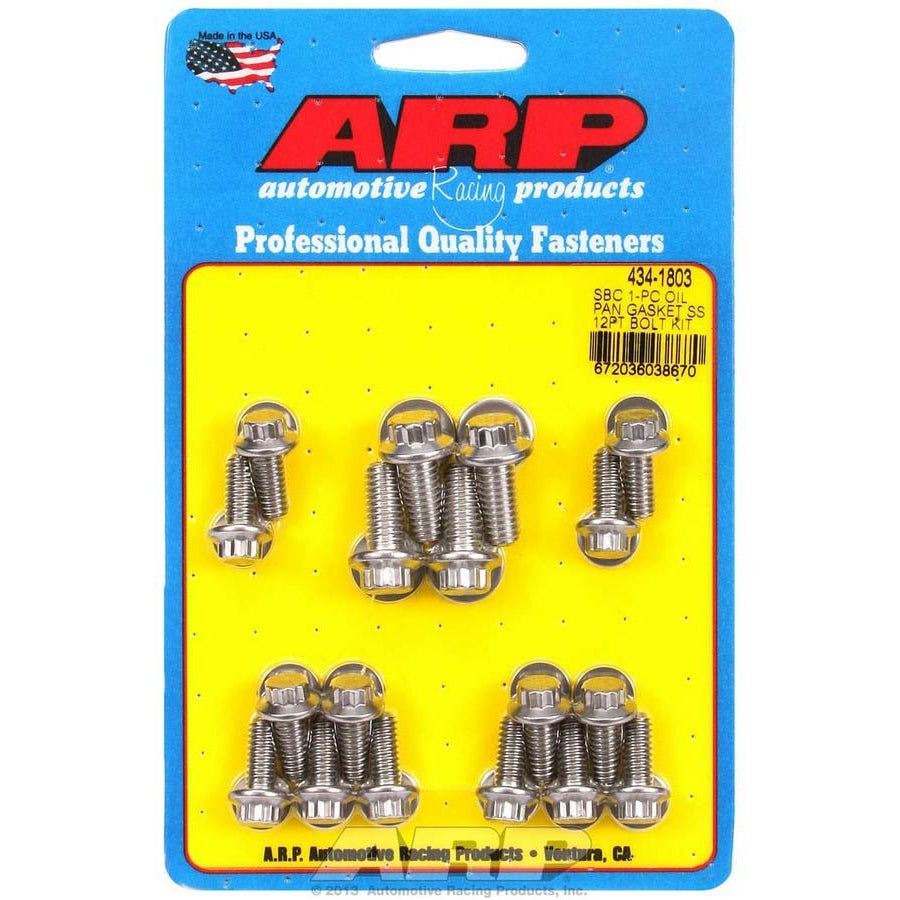 ARP SB Chevy Stainless Steel Oil Pan Bolt Kit - 12 Point