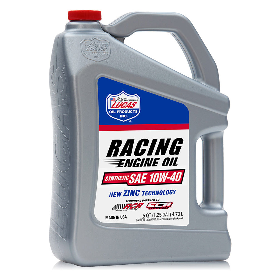 Lucas 10w40 Synthetic Racing Oil 5 Quart Bottle