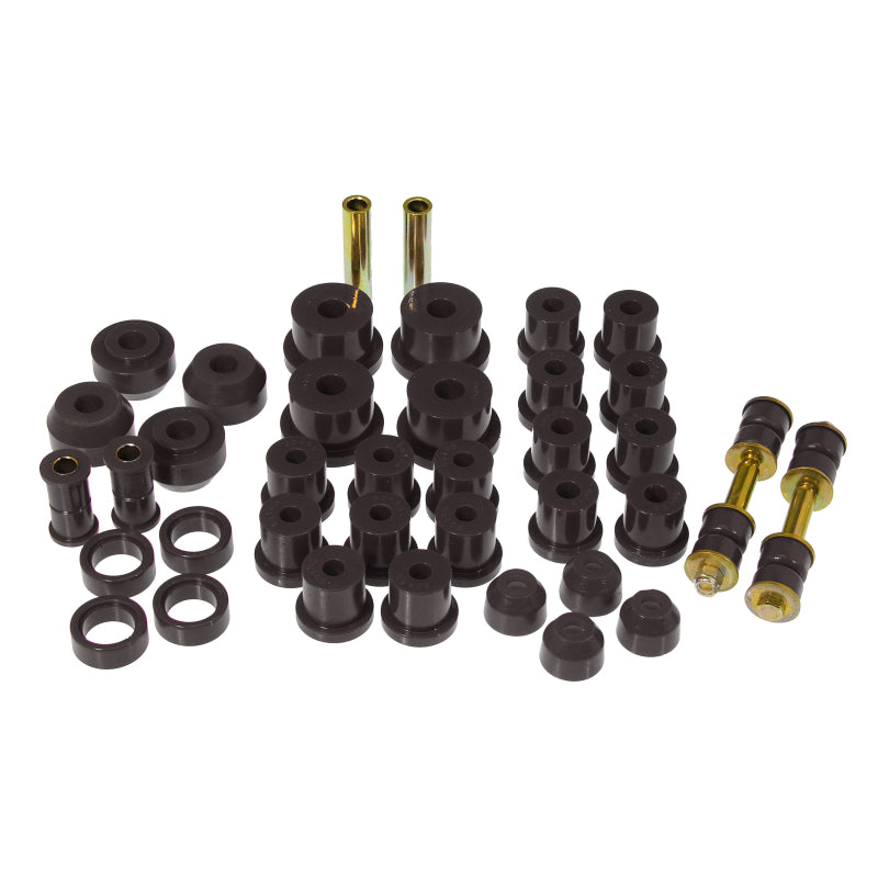 Prothane Bushing Kit - Suspension Bushings - Master Set - Black/Cadmium - Ford Mustang 1965-66