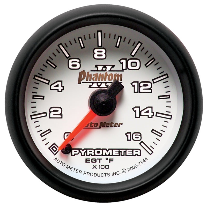 Auto Meter Phantom II Electric Pyrometer Gauge Kit - 2-1/16 in.