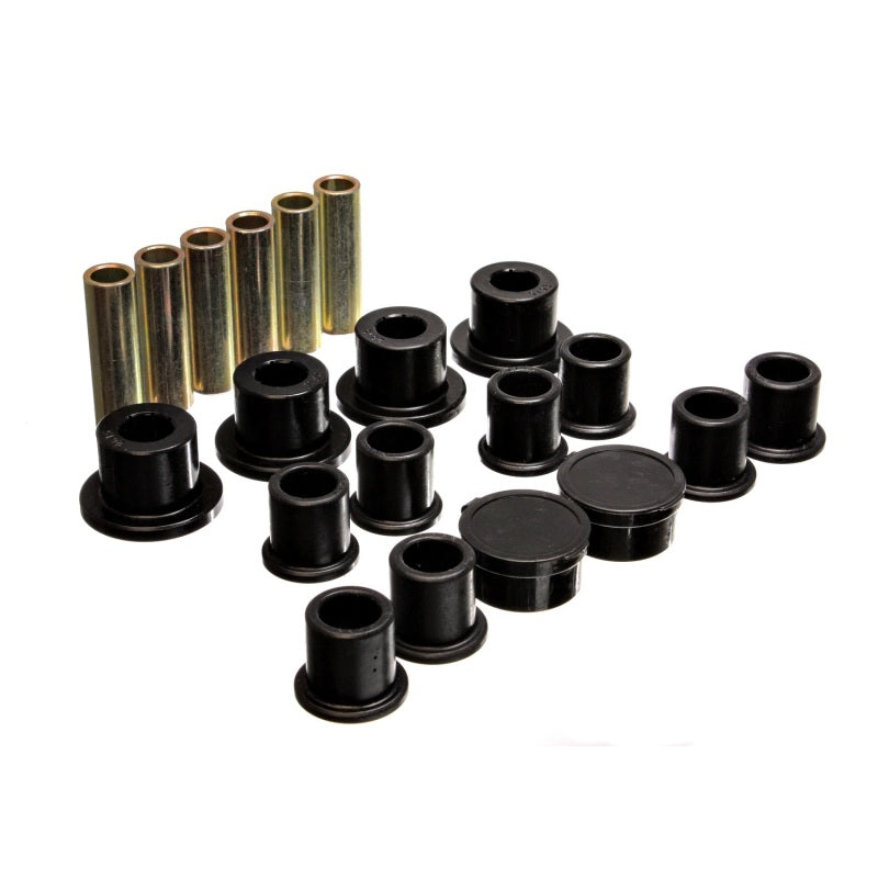 Energy Suspension Hyper-Flex Spring Shackle Bushing Rear Steel/Polyurethane Zinc Oxide/Black