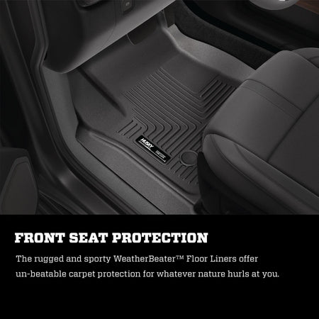 Husky Liners Weatherbeater Floor Liner - Front/2nd Row - Plastic - Black - Bucket Seats