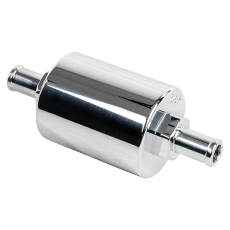 Billet Specialties In Line Fuel Filter 3/8 in Barbed Polished