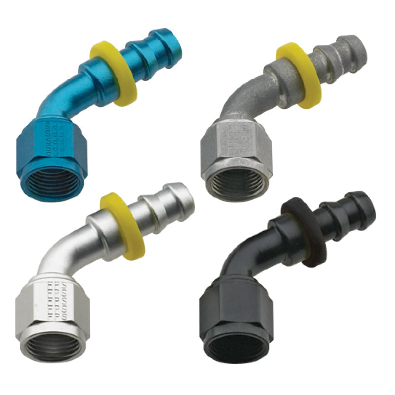 Fragola Series 8000 Push-Lite 60° Race Hose End - Black -12 AN