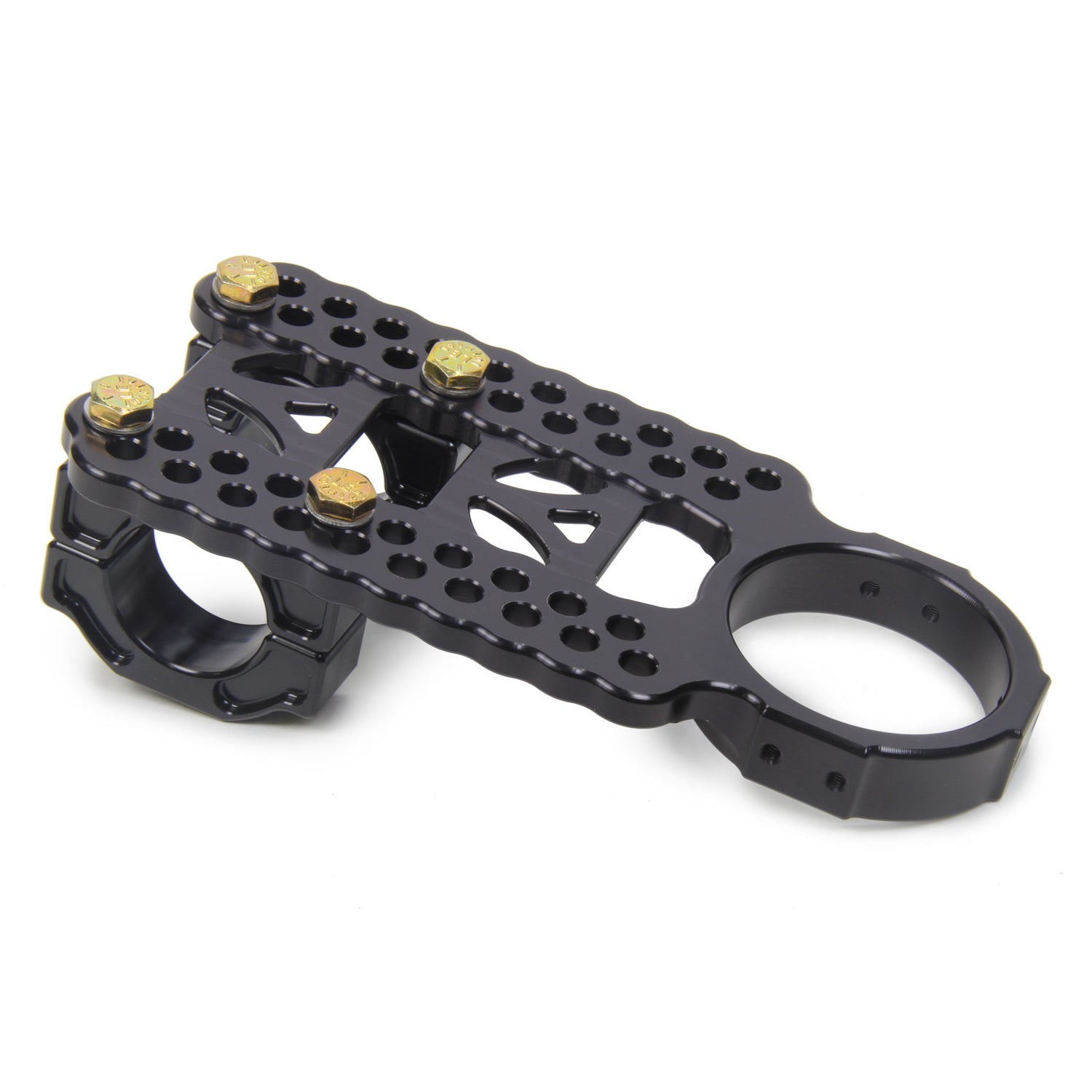 Ti22 Steering Box Mount - Top Mount - Adjustable - Black - Sprint Car