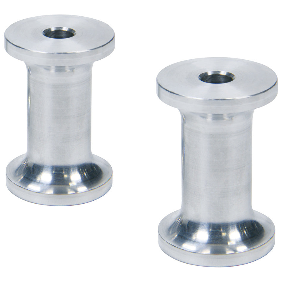 Allstar Performance Hourglass Spacers - Aluminum - 1/4" I.D. x 1" O.D. x 1-1/2" (Pair)