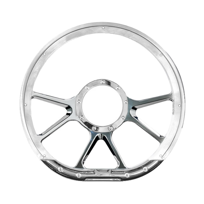 Billet Specialties Steering Wheel 14" D-Shape Prism Polished