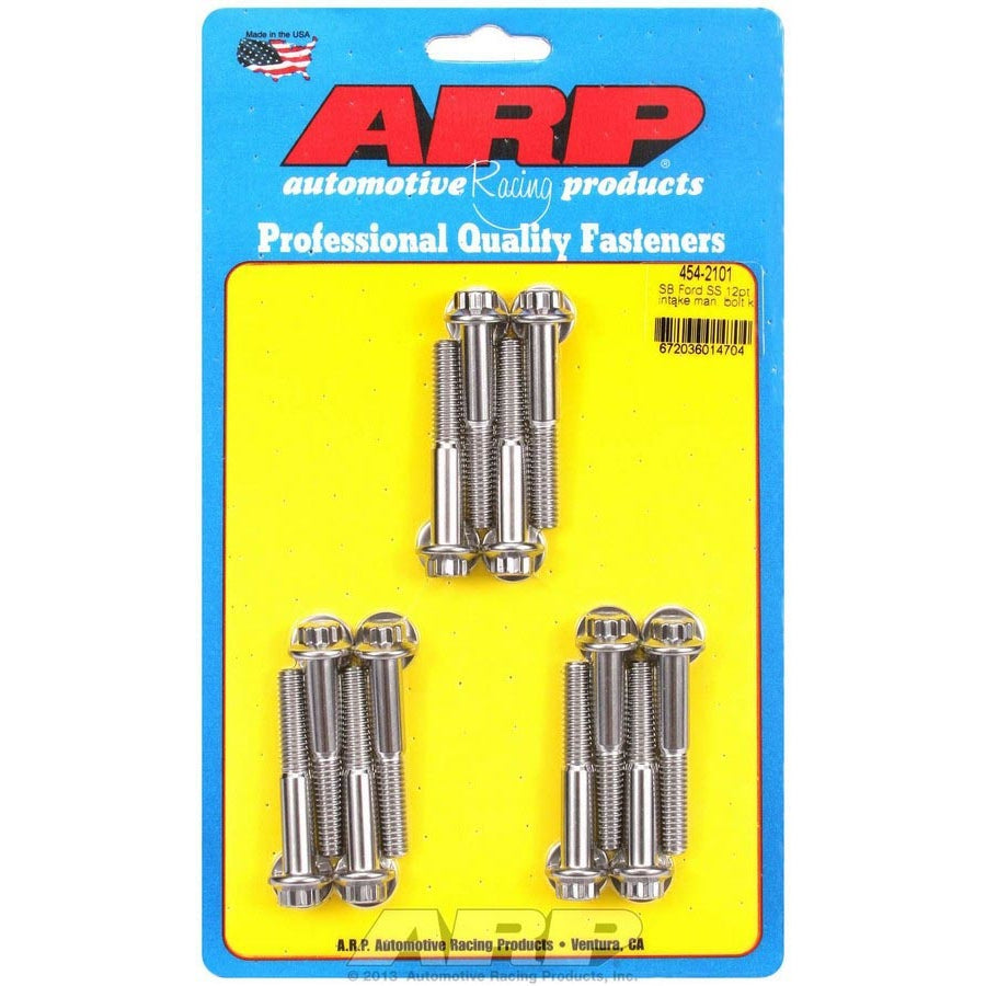 ARP Stainless Steel Intake Bolt Kit - 12-Point - Head - SB Ford