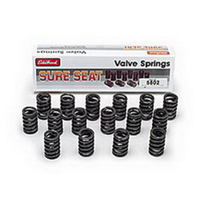 Edelbrock Sure Seat Single Spring / Damper Valve Spring - 1.340 in Coil Bind - 1.500 in OD - Big Block Chevy - Set of 16