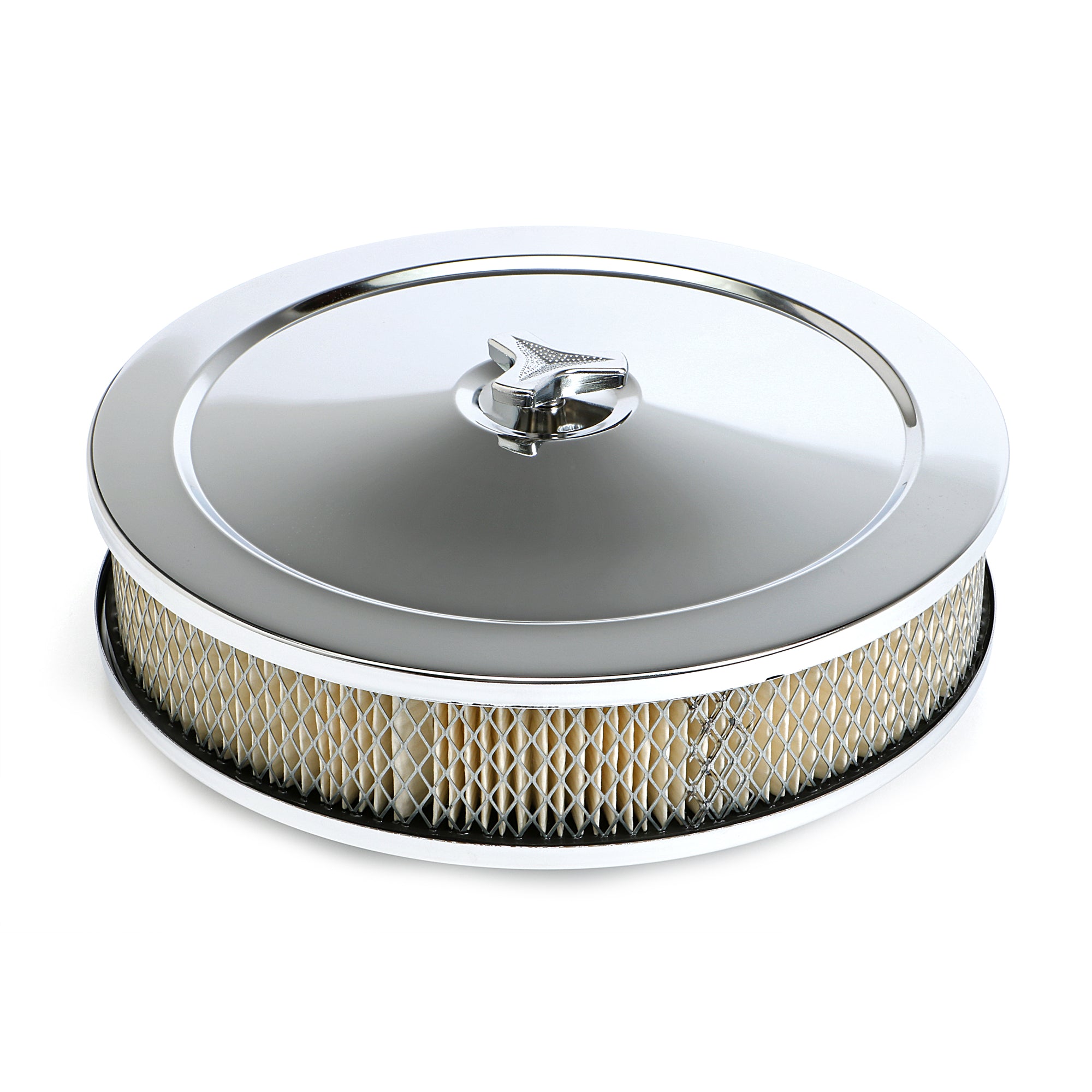 Trans-Dapt Chrome Air Cleaner - Muscle Car Style - 10" Diameter