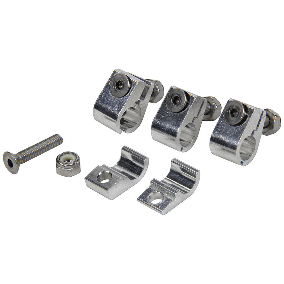 Allstar Performance Universal Aluminum Line Clamps - 3/8" - 4 Pack