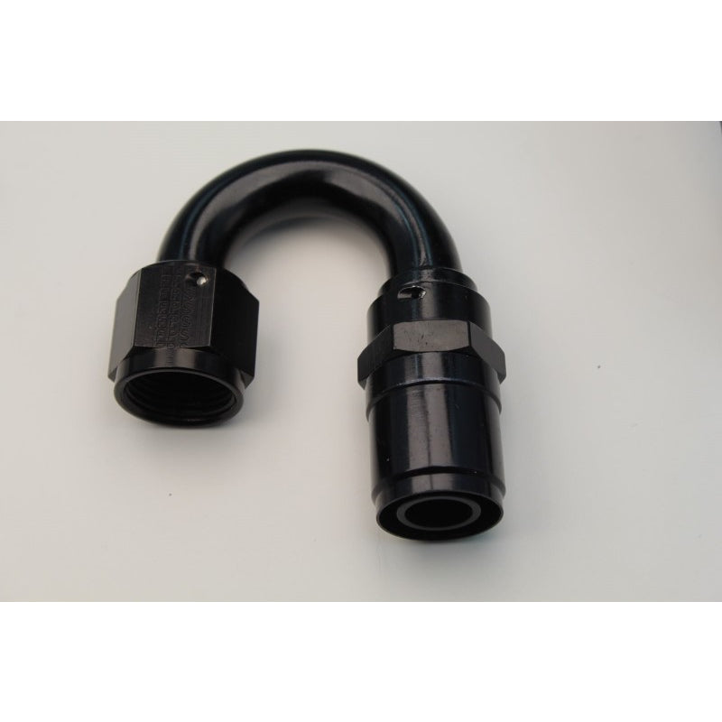 Fragola Race-Rite Crimp-On 90 Degree Hose End - 12 AN Hose Crimp to 12 AN Female - Black Anodized