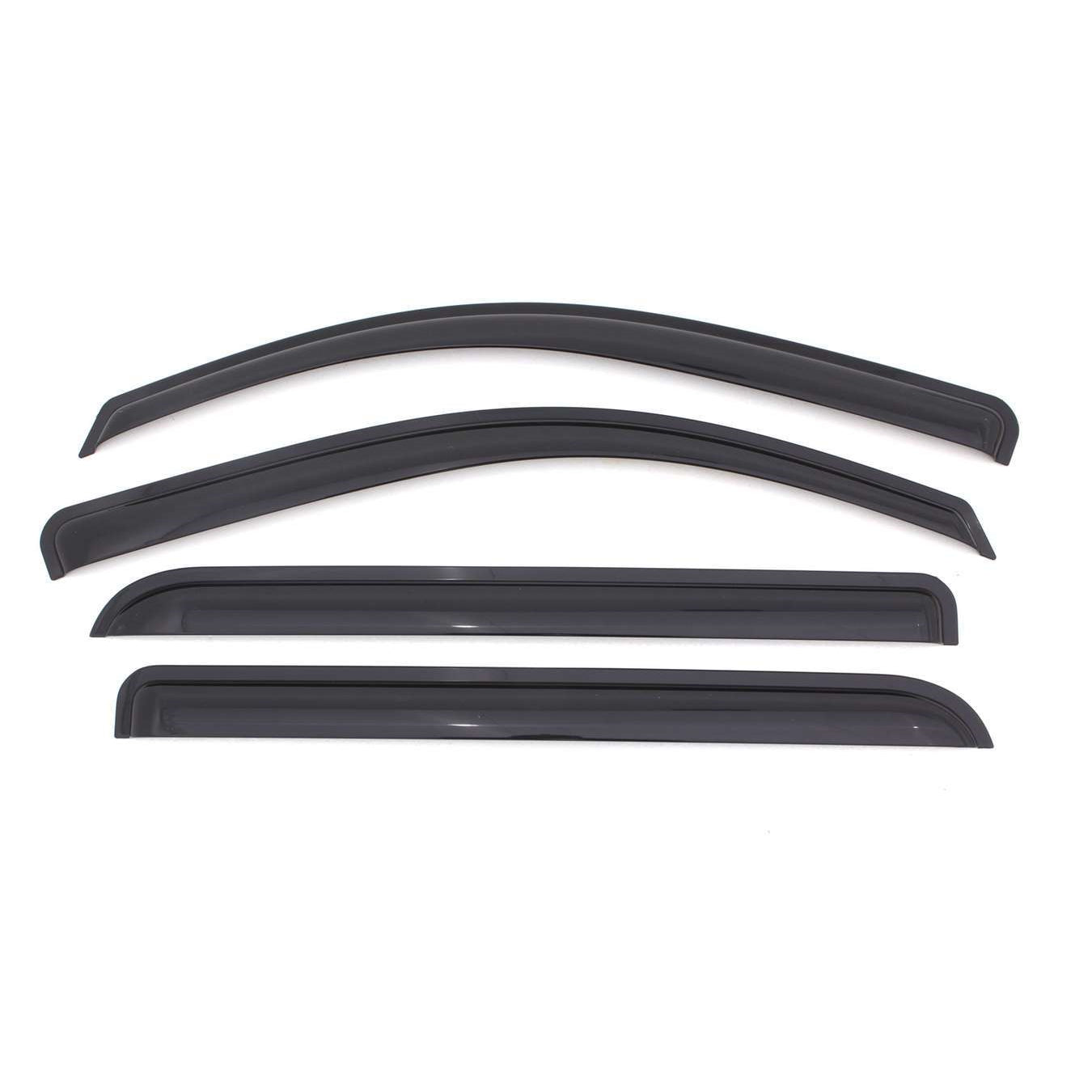 Lund Original Ventvisor Front / Rear Side Window Visor - Stick-On - Dark Smoke - Crew Cab - GM Fullsize Truck 2014-15