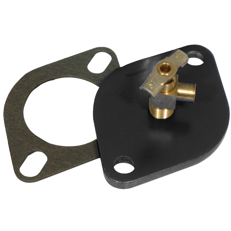Moroso Water Neck Bleeder Plate - Chevy V8