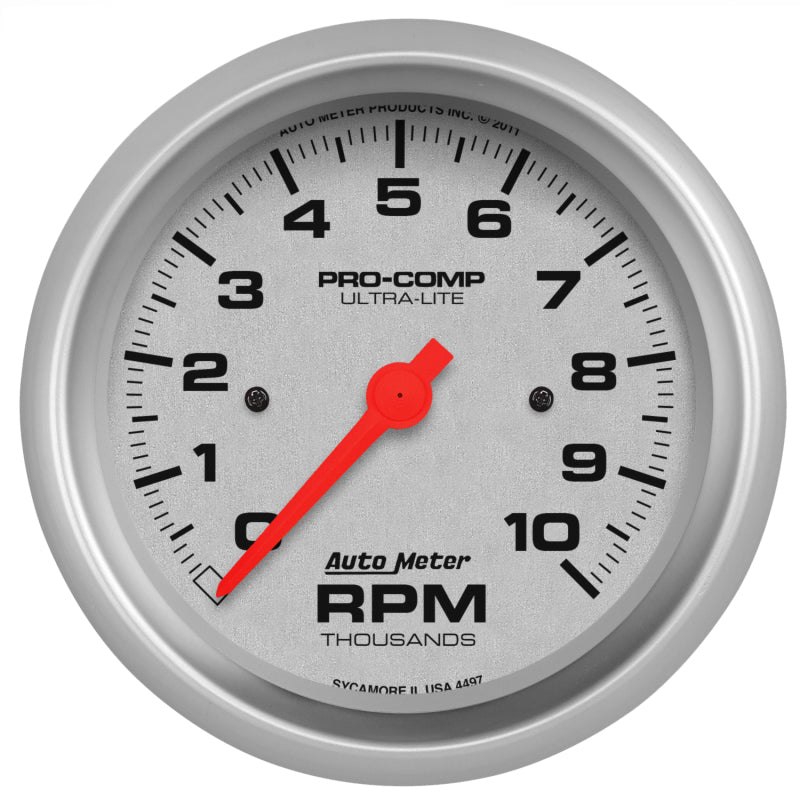 Auto Meter 10,000 RPM Ultra-Lite 3-3/8" In-Dash Tachometer