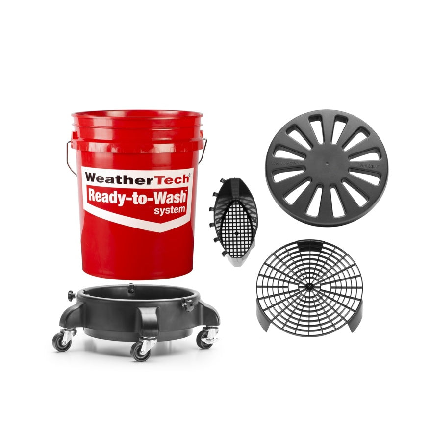 WeatherTech Ready-to-Wash Bucket System - Black/Red