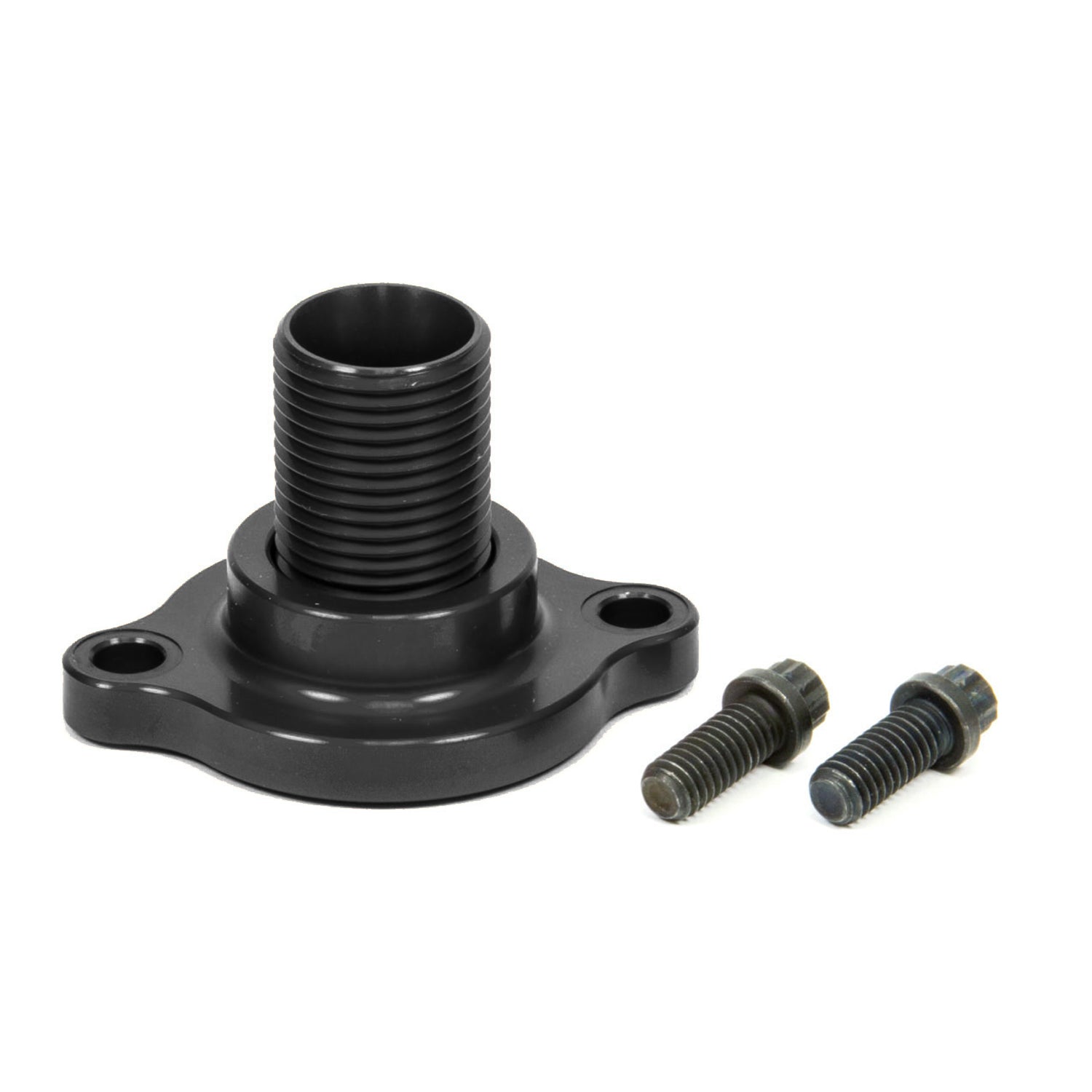 System 1 Non-Bypass Oil Filter Adapter - Bolt-On - 3/4-16" Center Thread - Black - SB Chevy