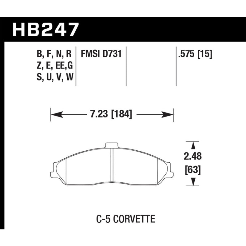Hawk HPS Compound High Torque Front Brake Pads - GM 1997-2013 - Set of 4