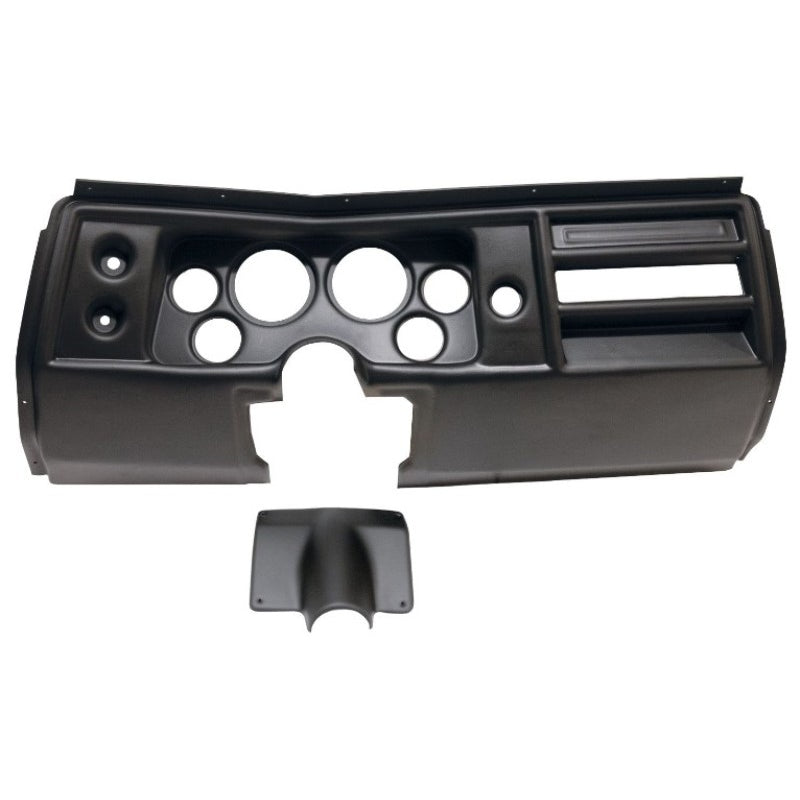 Auto Meter Direct-Fit Dash Panel - Four 2-1/16 in Holes - Two 3-3/8 in Holes - Black - No Vents - GM A-Body 1968
