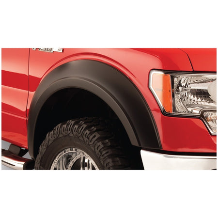 Bushwacker Extend-A-Fender Front / Rear Fender Flare - 1.75 in Wide - Black - Ford Fullsize Truck 2009-14