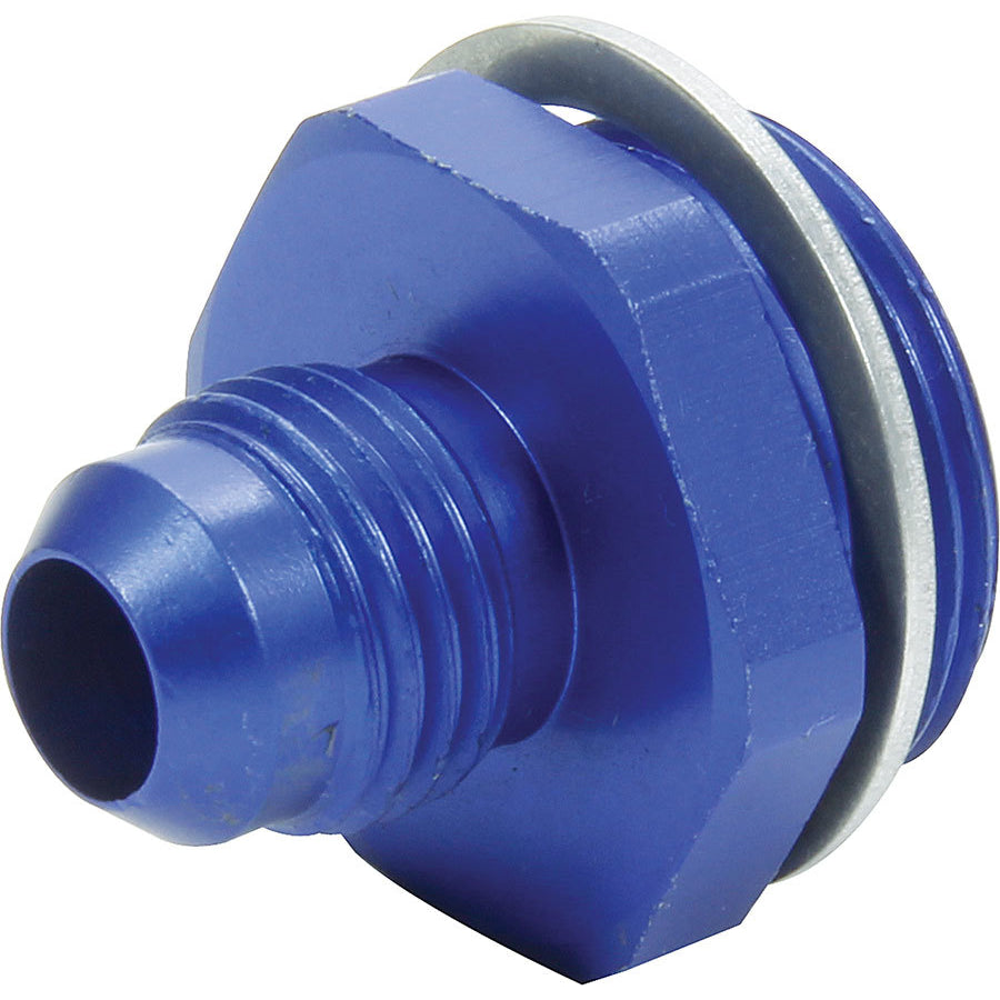 Allstar Performance Aluminum Carburetor Fitting (Short) 7/8"-20 To Male -6 For Holley - Blue