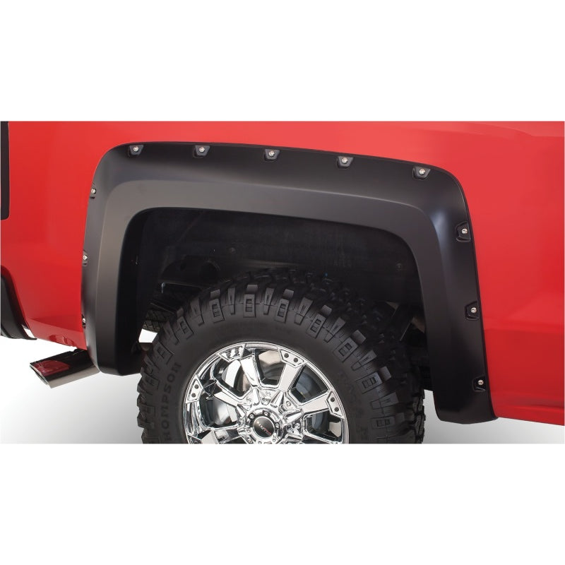 Bushwacker Pocket Style Front / Rear Fender Flare - 2 in Wide - Black - GM Fullsize Truck 2007-13