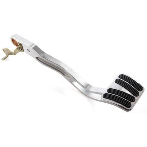 Lokar Brake Pedal Lever Curved Pad Aluminum Brushed - Automatic