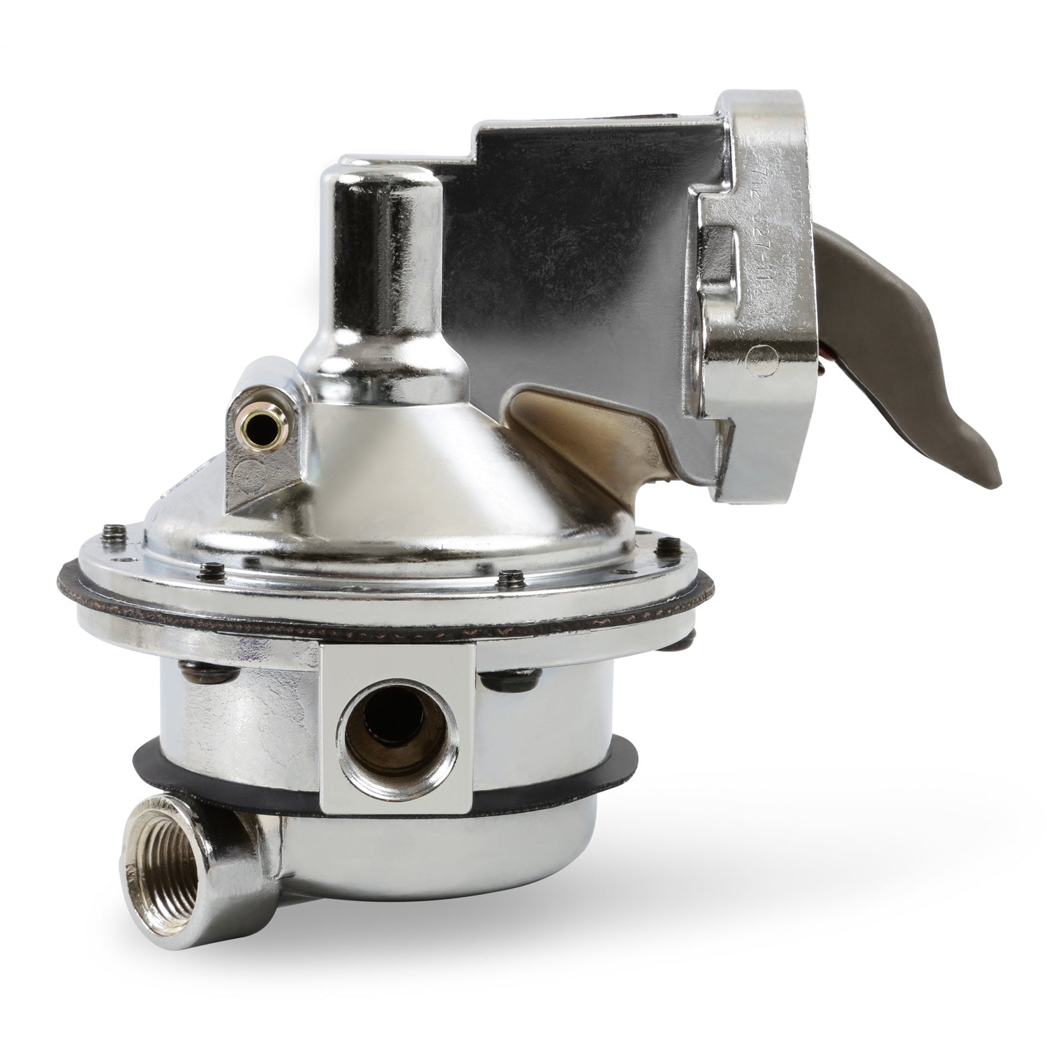 Holley Marine Mechanical Fuel Pump - 110 gph - 6.5-8 psi - 3/8 in NPT Female Inlet / Outlet - Polished - Small Block Chevy
