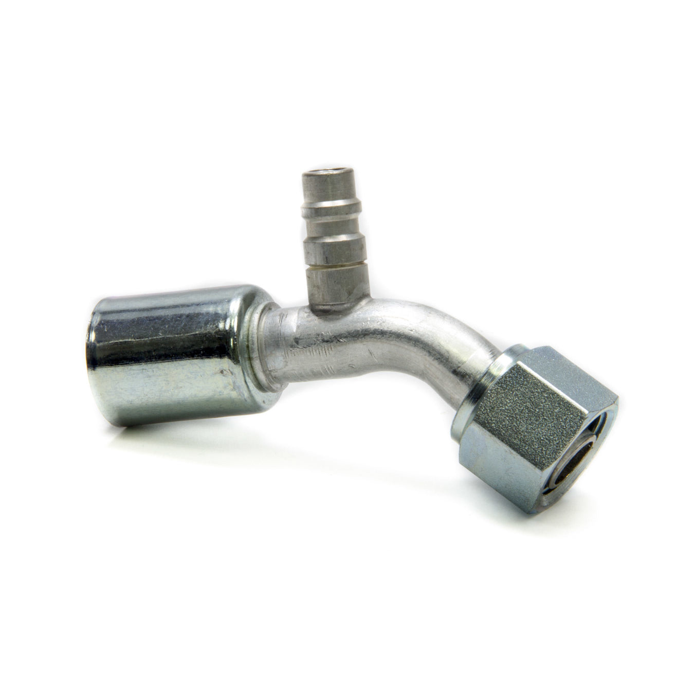 Vintage Air Hose End Fitting 45 Degree 10 AN Hose Crimp to 10 AN Female O-Ring - Charge Port