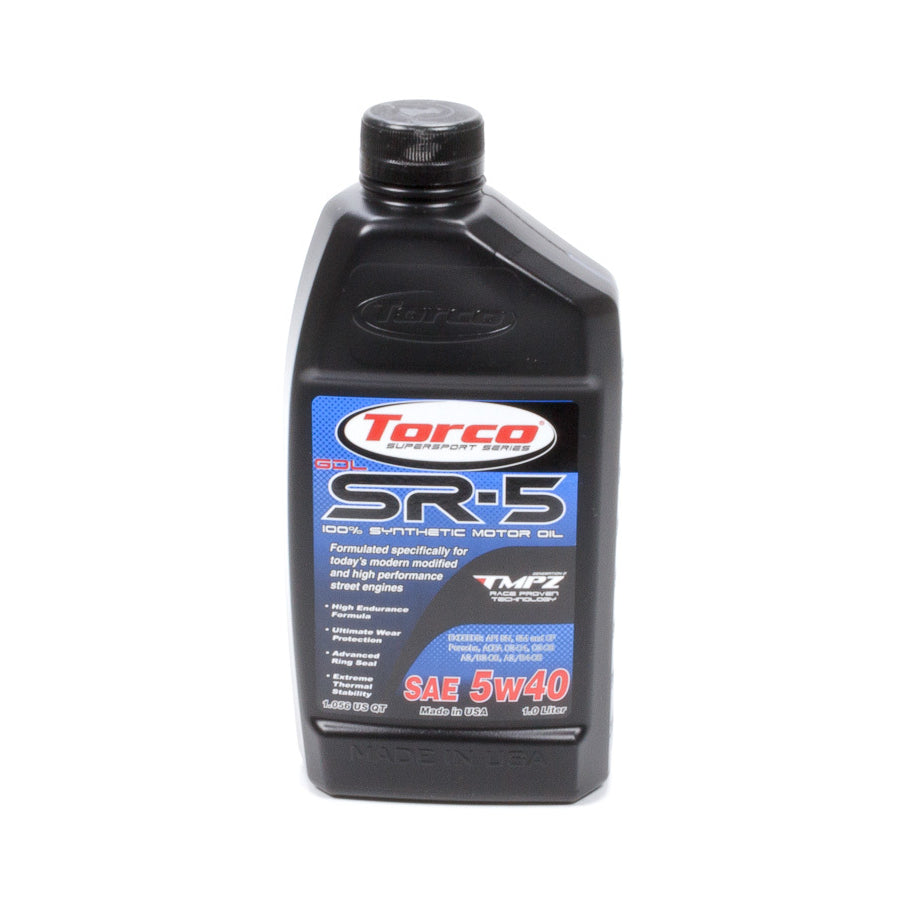 Torco SR-5 GDL Motor Oil 5W40 Synthetic 1 L - Each