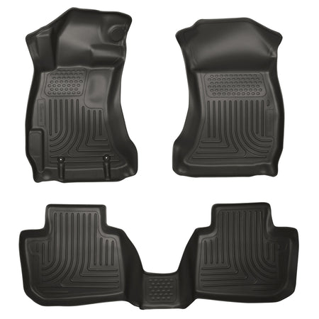 Husky Liners Front/2nd Seat Floor Liner Weatherbeater Plastic Black - Subaru Impreza 2012-16