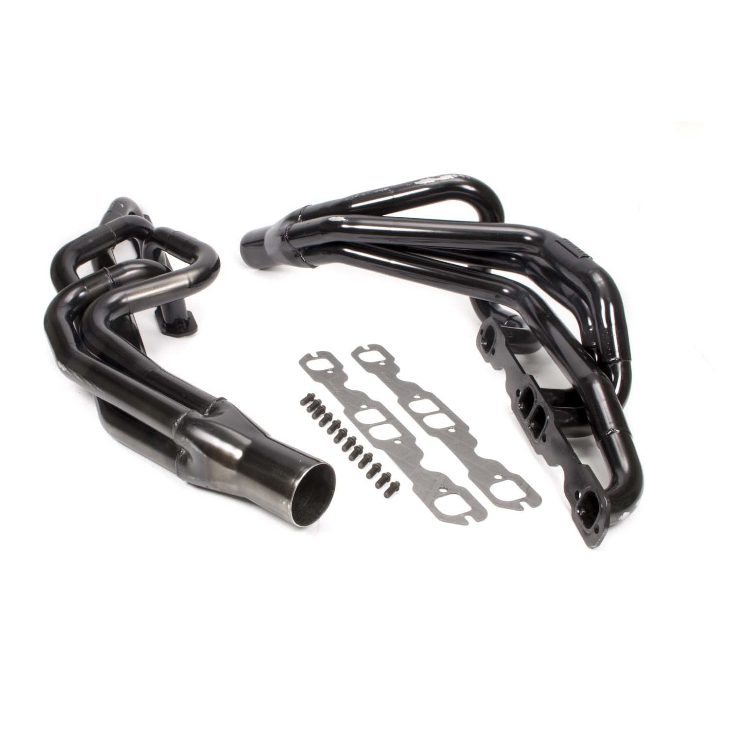 Schoenfeld "H" Style Crate Engine Crossover Headers - SB Chevy - 1-5/8", 1-3/4" Tube Diameter - 3" x 8" Collectors