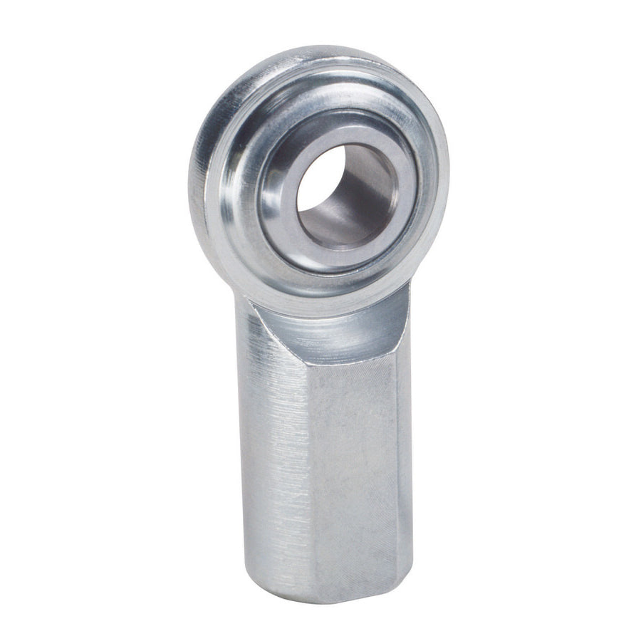 QA1 CF Series Rod End - 5/8" Bore - 5/8-18" LH Female Thread - Steel - Zinc Oxide