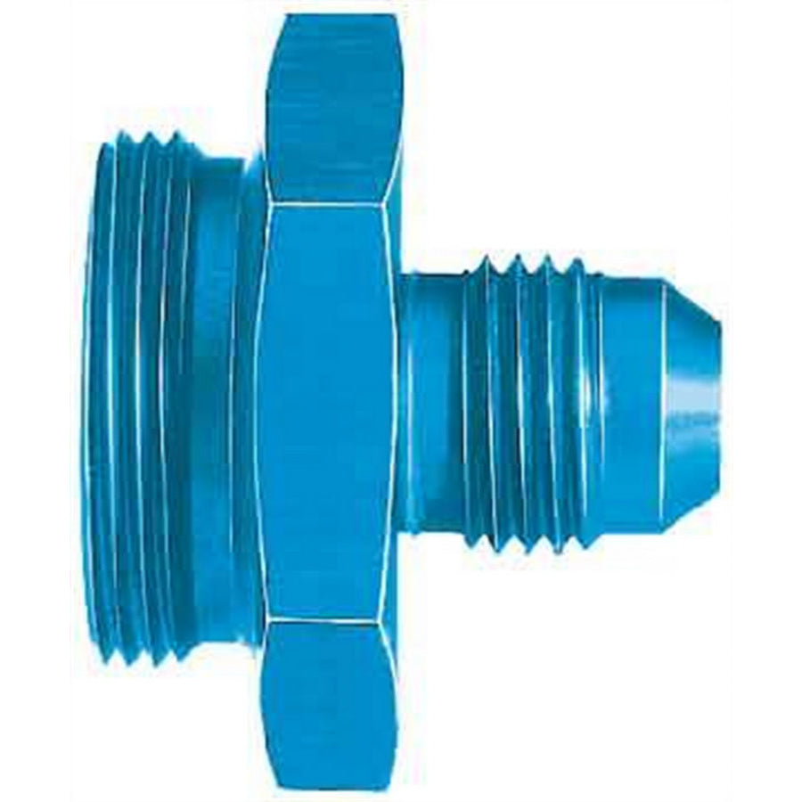 Aeroquip 6 AN Male to 1 in NPT Male Straight Adapter - Blue Anodized