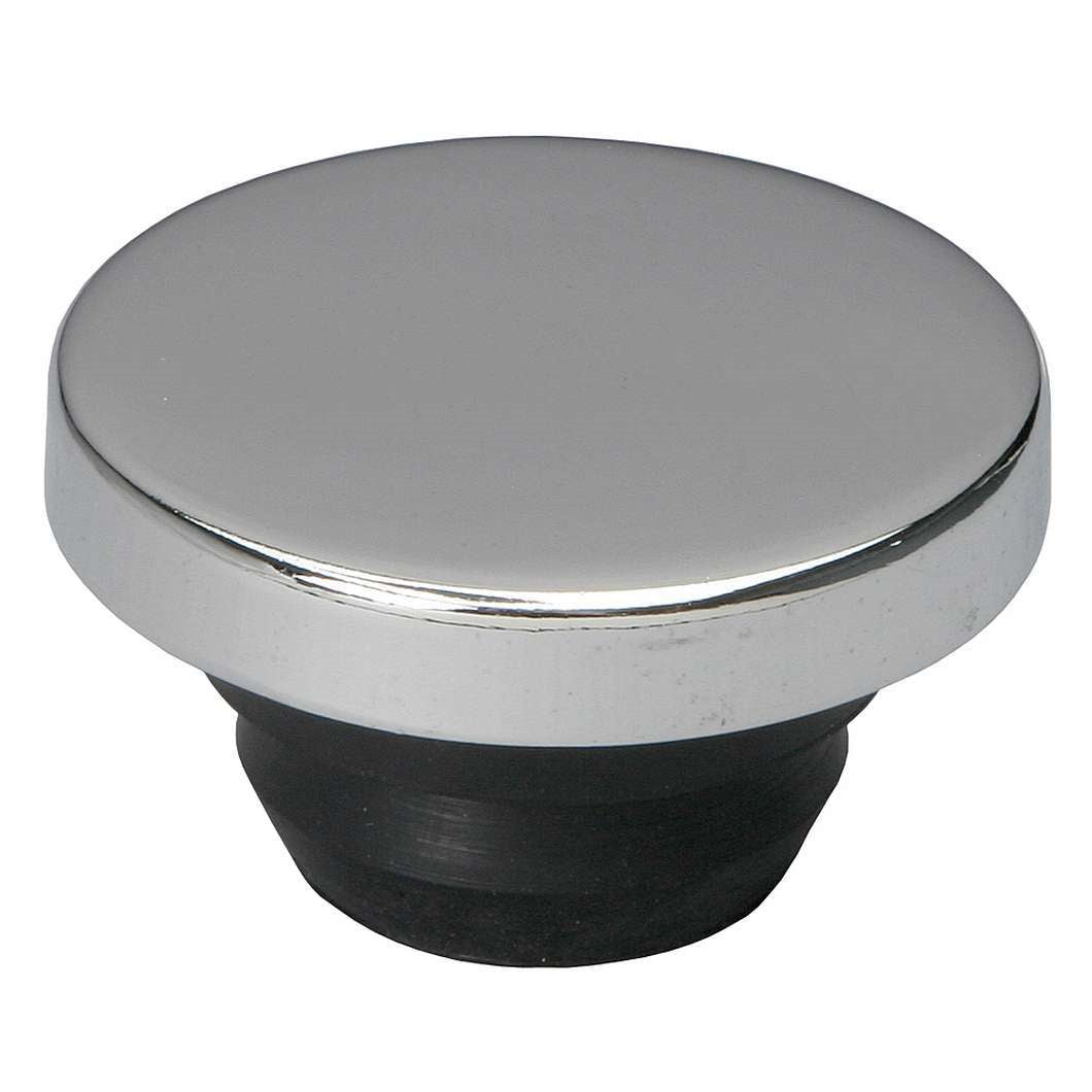 Trans-Dapt Push-In Round Oil Fill Cap - 1-1/4 in Valve Cover Hole - Chrome