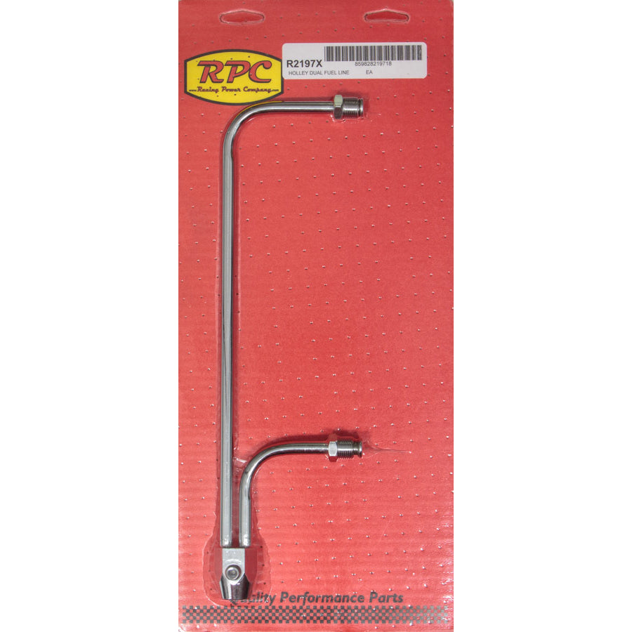 Racing Power 3/8 NPT Female Inlet Carburetor Fuel Line 3/8 NPT Dual Outlets 9-5/16" Centers Fuel Pressure Gauge - Steel