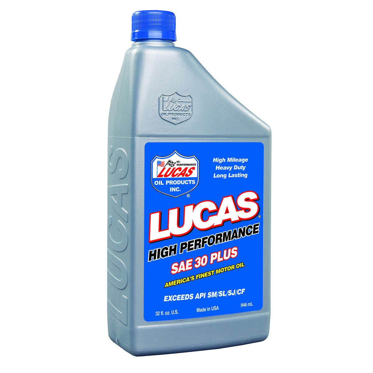 Lucas Oil Products High Performance Plus Motor Oil 30W Conventional 1 qt - Set of 6