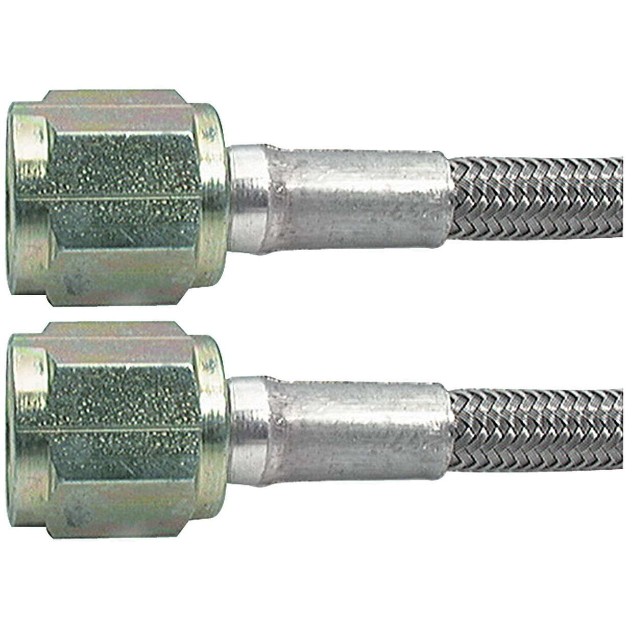 Allstar Performance 18" #3 Braided Stainless Steel Line w/ -4 Straight Ends