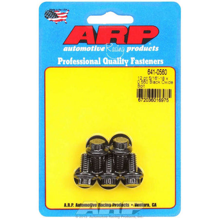 ARP Bolt - 0.560" Long - 3/8" 12 Point Head - Chromoly - Black Oxide - Universal - (Set of 5)