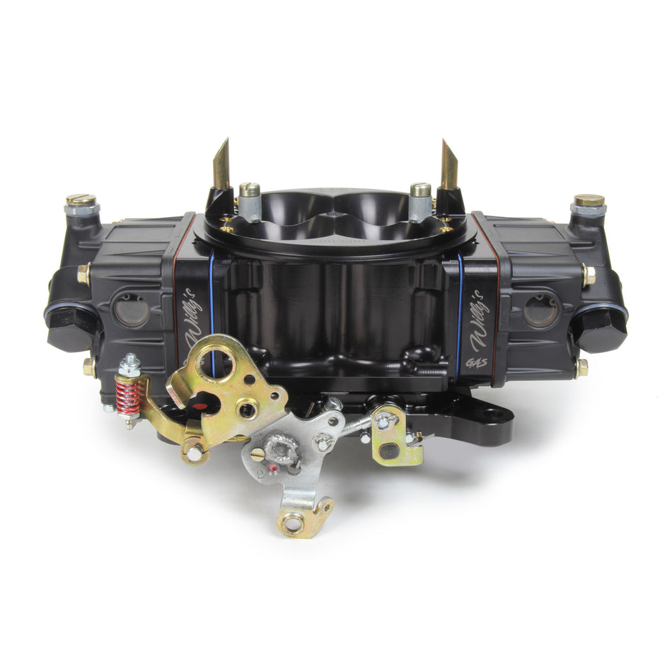 Willy's Equalizer 750 CFM 4-Barrel Carburetor - Square Bore - No Choke - Mechanical Secondary - Dual Inlet - Black Powder Coat - Gas - 602 Crate Engine